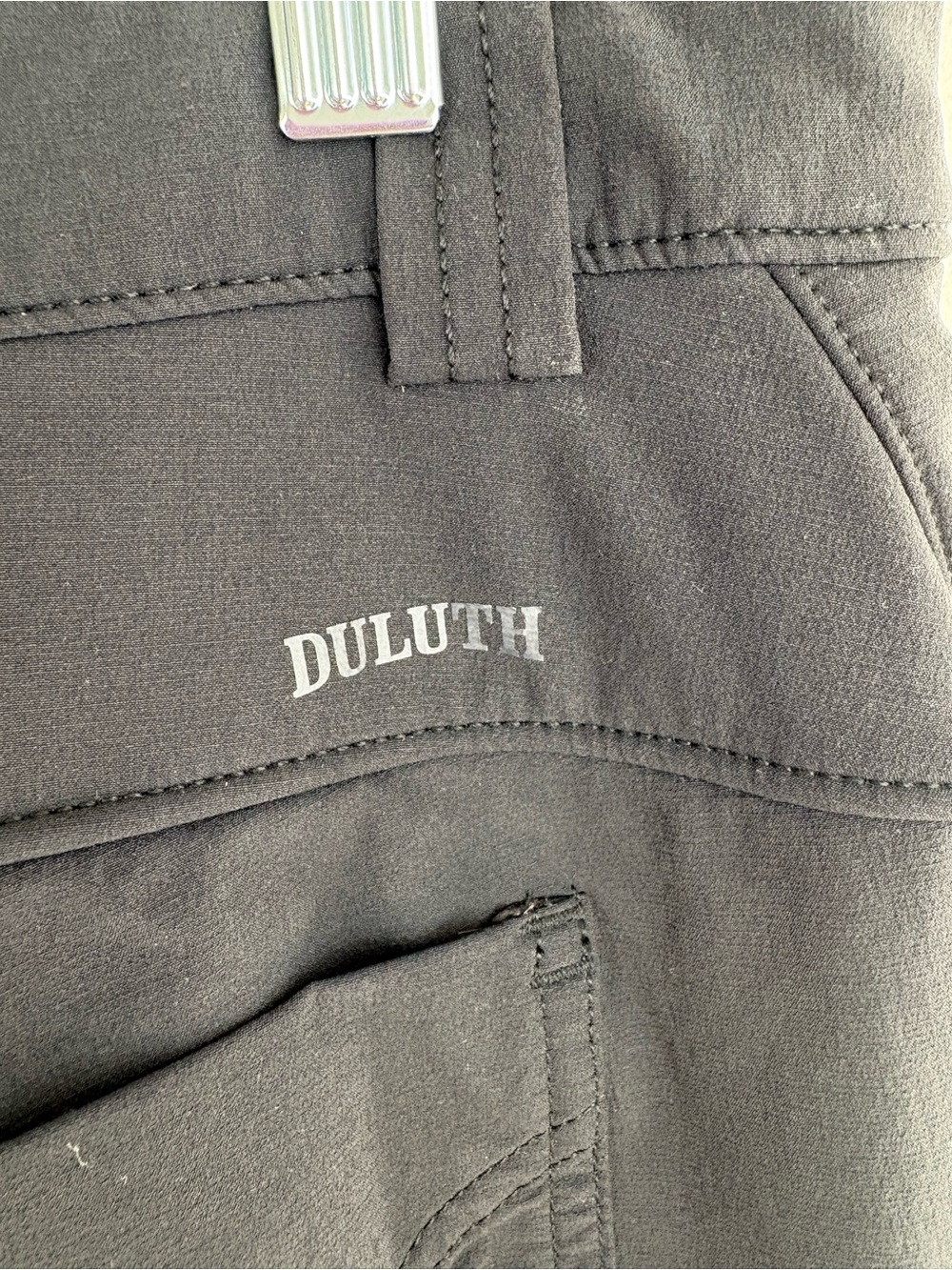 Duluth Trading Co Black Straight-Leg Fleece Performance Pants Medium EUC Granola - Picture 5 of 13